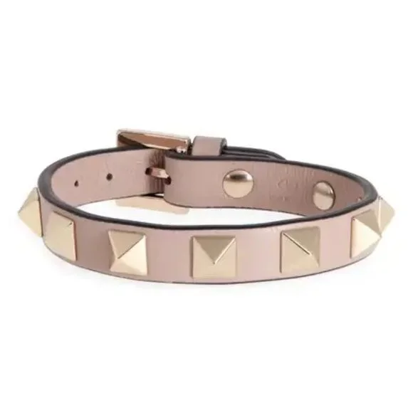 Valentino Garavani Authentic NWT Rockstud Leather Bracelet - Picture 1 of 4